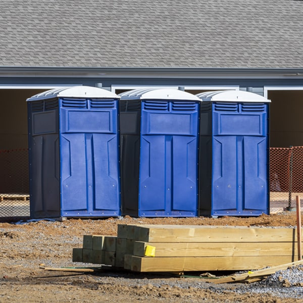 how often are the portable restrooms cleaned and serviced during a rental period in Lake View Minnesota